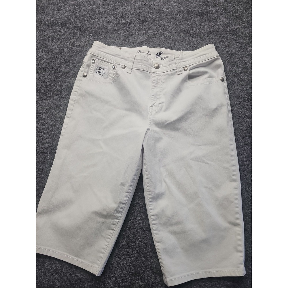 Style&Co Shorts Womens 14 (34x16) White Jorts High Rise Premium Stretch Denim
